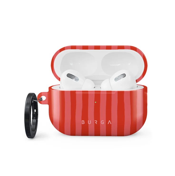 Burga Hardcase Hülle für das Apple AirPods Pro 2 - Pomegranate