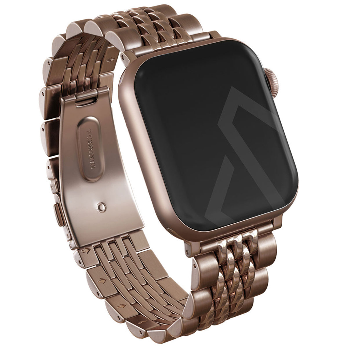 Burga Stalen bandje voor de Apple Watch | 44/45/46/49 mm - Rose Gold