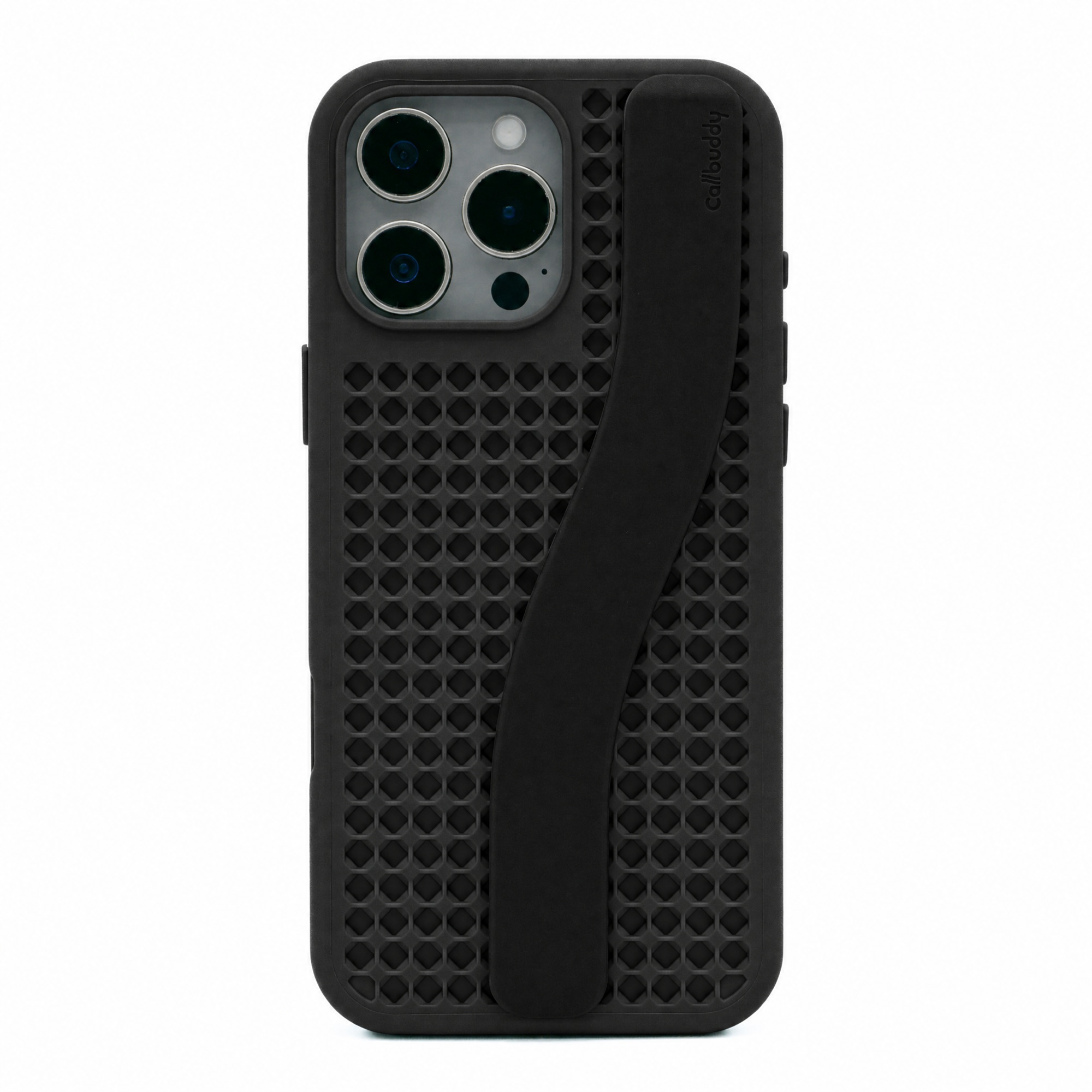 Callbuddy Hülle mit Strap für das Apple iPhone 16 Pro Max - Epic Black