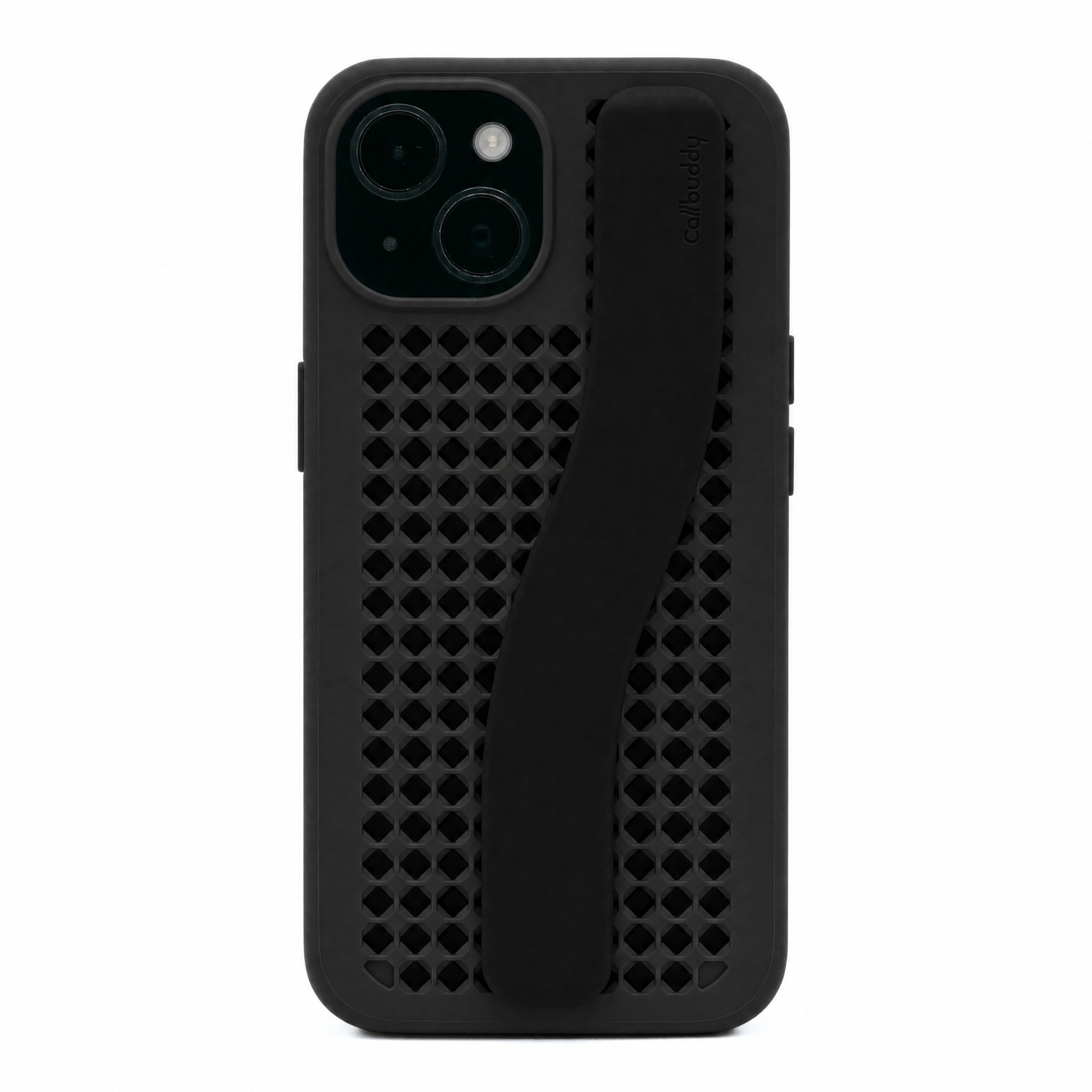 Callbuddy Hülle mit Strap für das Apple iPhone 17e / 16e / 15 / 14 / 13 - Epic Black