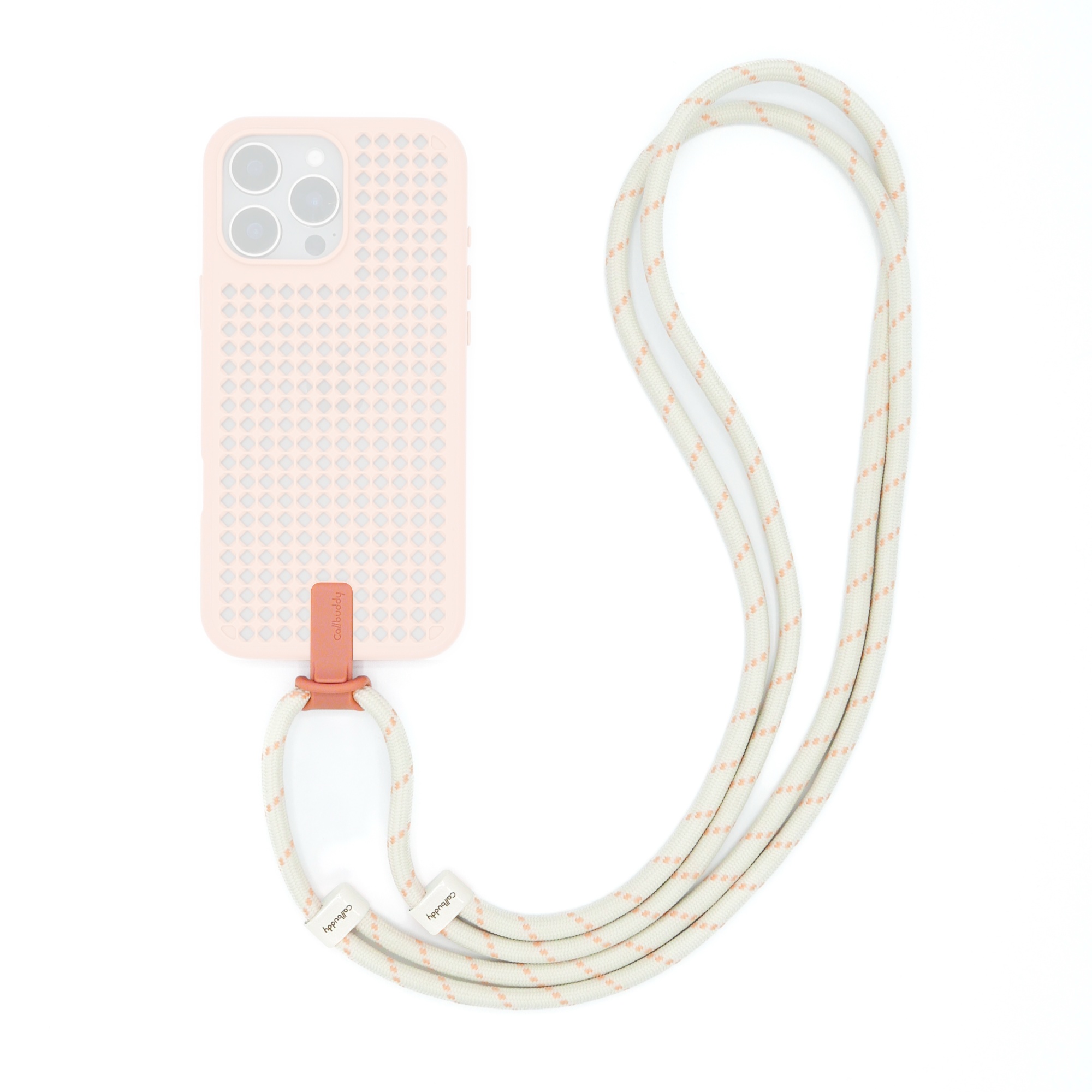 Callbuddy Lanyard - Cross Body Handyband - Salmon Beige