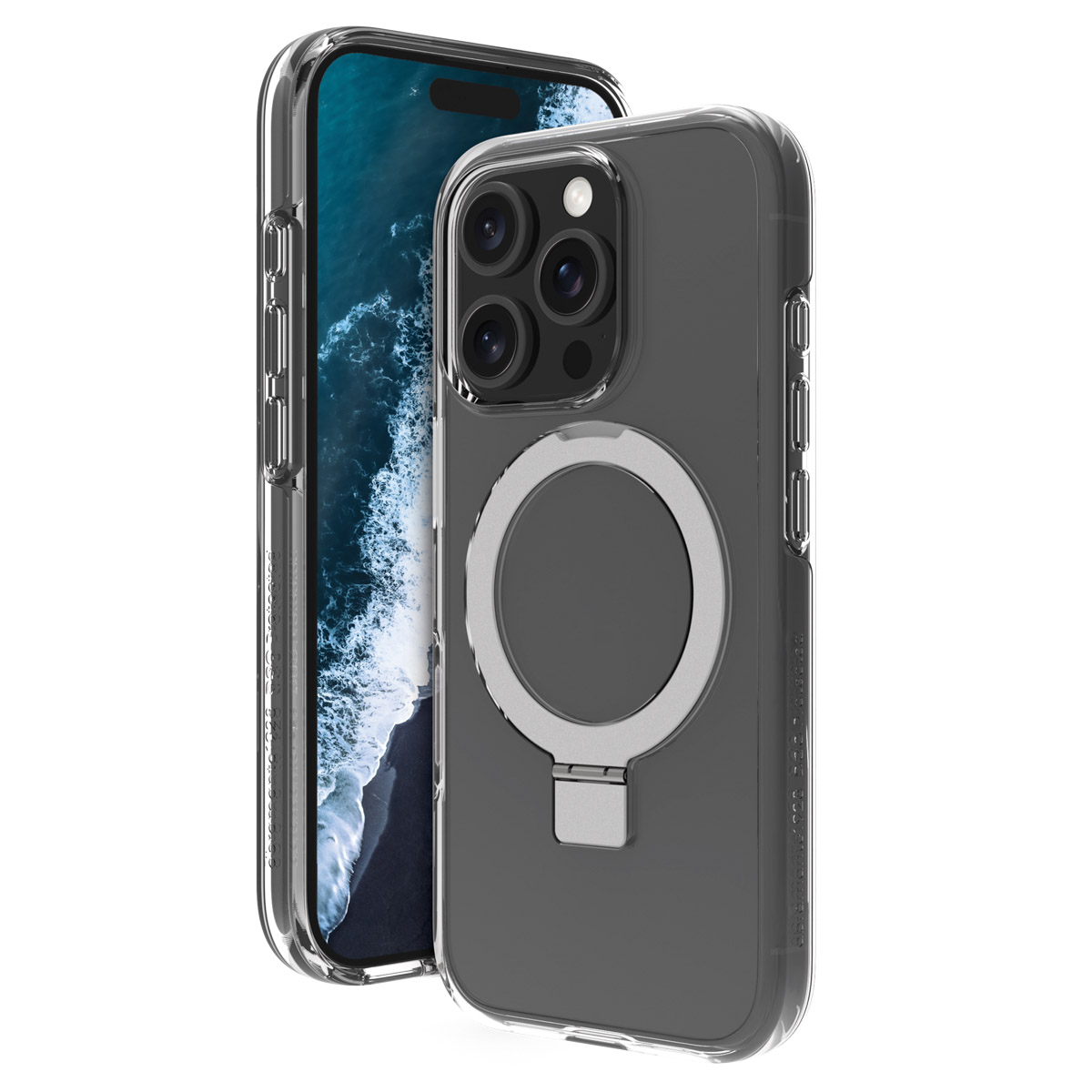 dbramante1928 Iceland Ultra D3O Back Cover mit MagSafe Stand für das Apple iPhone 16 Pro Max - Clear