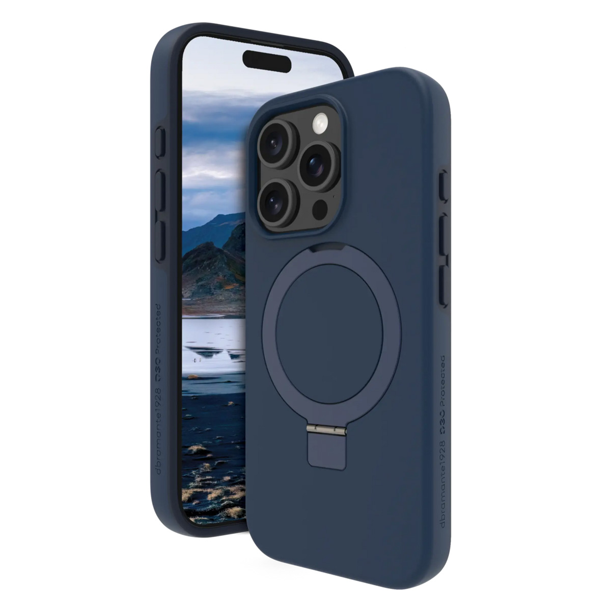 dbramante1928 Iceland Ultra D3O Back Cover mit MagSafe Stand für das Apple iPhone 16 Pro Max - Blue
