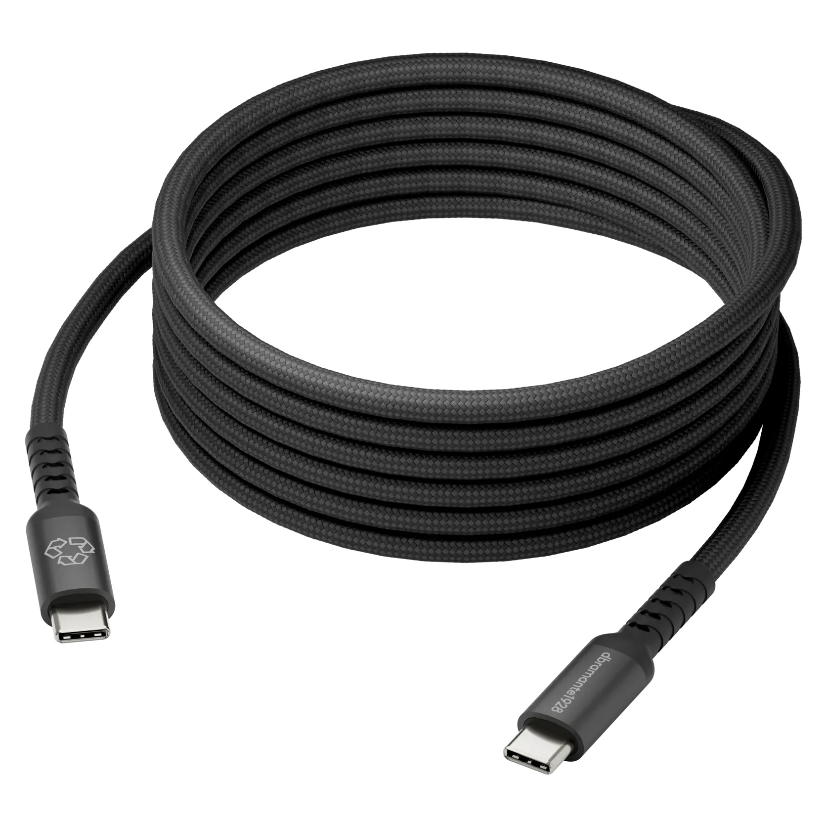dbramante1928 Re-charge USB-C-zu-USB-C-Ladekabel 100 W - 3 Meter - Schwarz