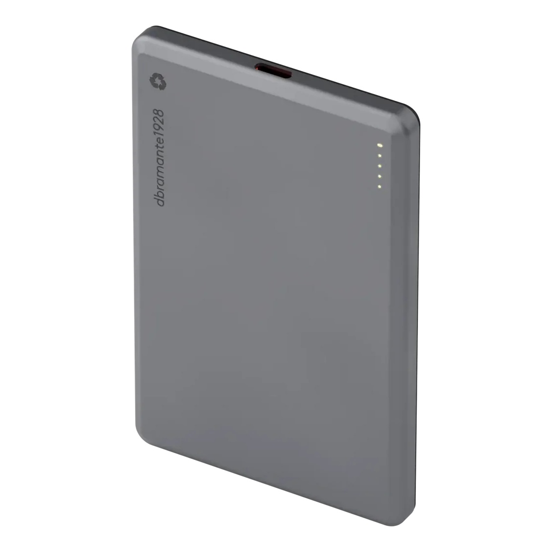 dbramante1928 Re-charge Powerbank 5.000 mAh - Kabellose Powerbank - Grau