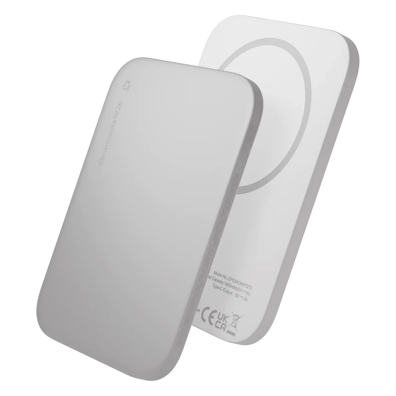 dbramante1928 Re-charge Ultra Slim Powerbank 3.000 mAh - Kabellose Powerbank - Weiß