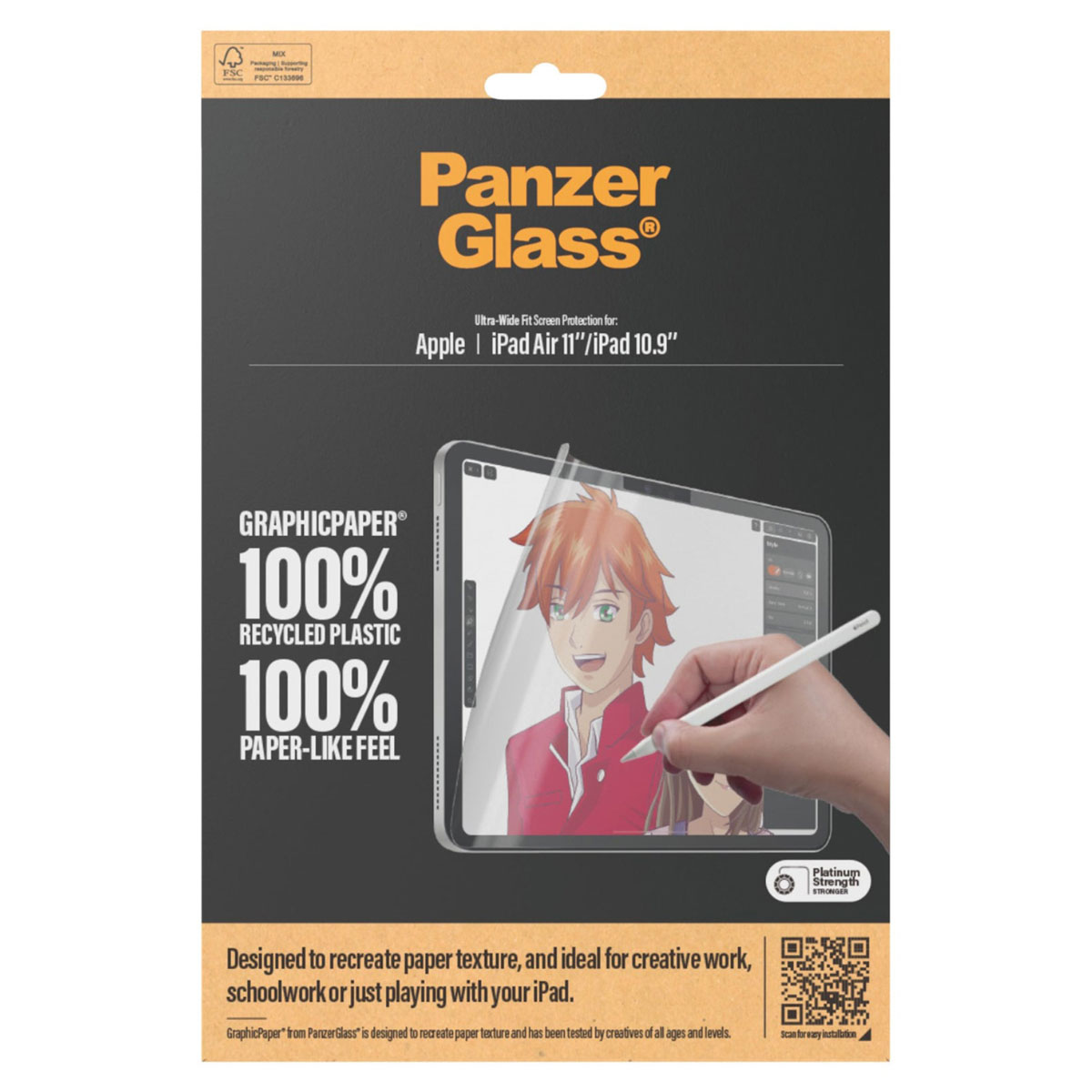 PanzerGlass GraphicPaper Ultra-Wide Fit Displayschutz für das Apple iPad Air 11 Zoll (2026) M4 / (2025) M3 / (2024) M2 / iPad 11 (2025) A16 / iPad 10 (2022)