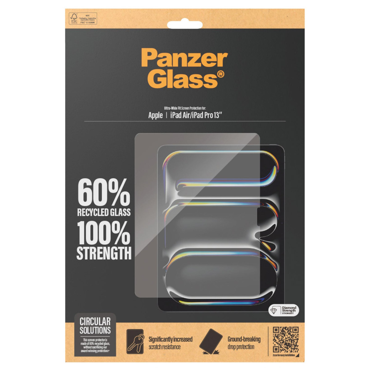 PanzerGlass Ultra Wide Fit Screen Protector für das Apple iPad Pro 13 (2025) M5 / (2024) M4 / Air 13 Zoll (2026) M4 / (2025) M3 / (2024) M2