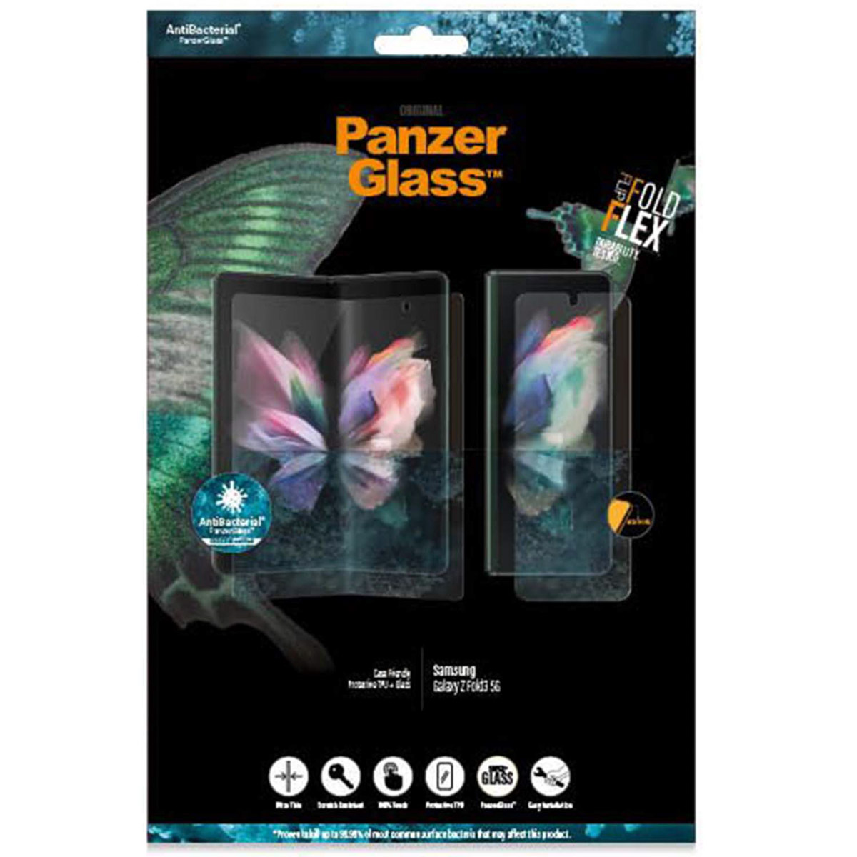 PanzerGlass Case Friendly Displayschutzfolie Schwarz für das Samsung Galaxy Z Fold3