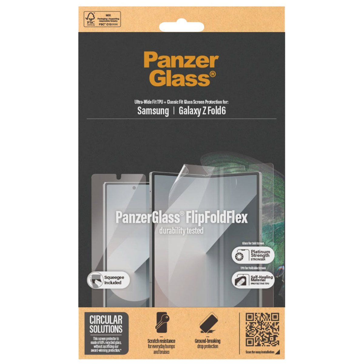 PanzerGlass Case Friendly Displayschutzfolie Schwarz für das Samsung Galaxy Z Fold 6