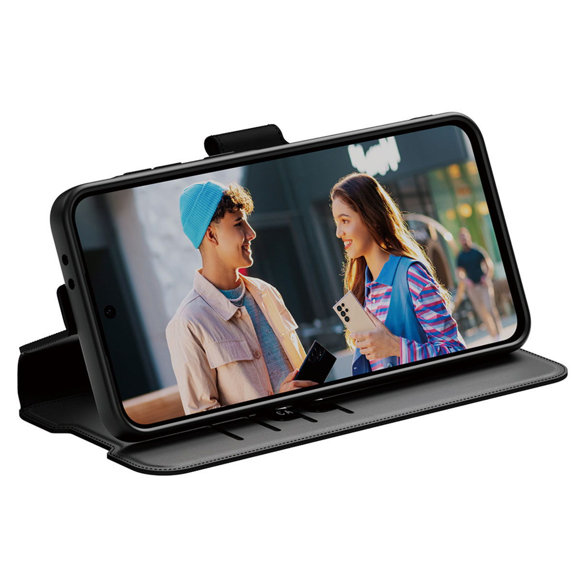 CARE by PanzerGlass Feature Wallet Case w. Kickstand für das Samsung Galaxy A26 - Schwarz
