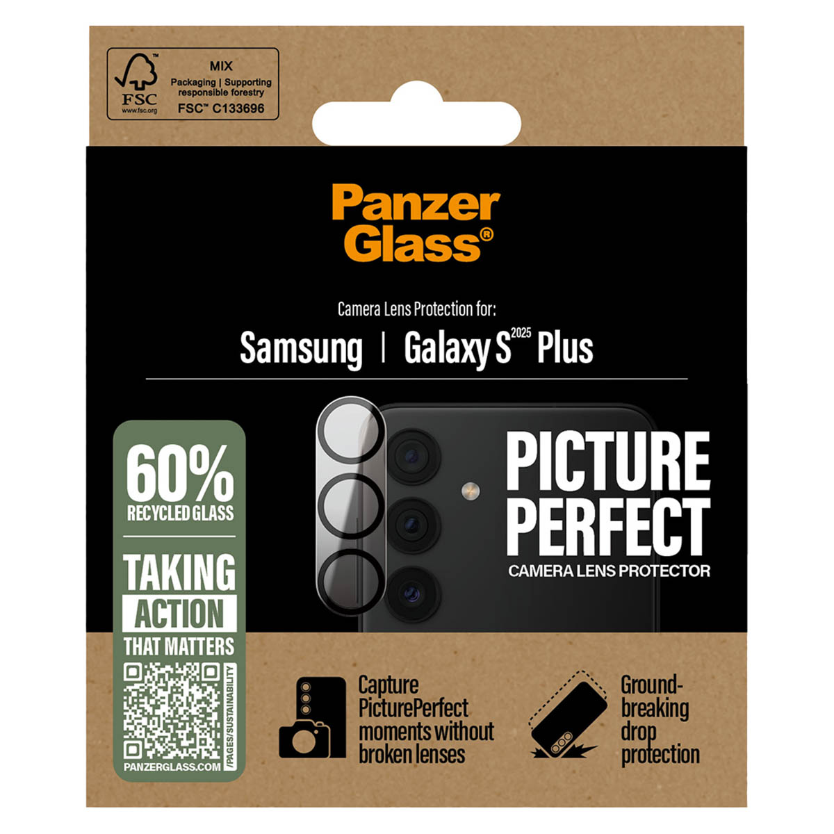 PanzerGlass PicturePerfect Kameralinsenschutz für das Samsung Galaxy S25 Plus