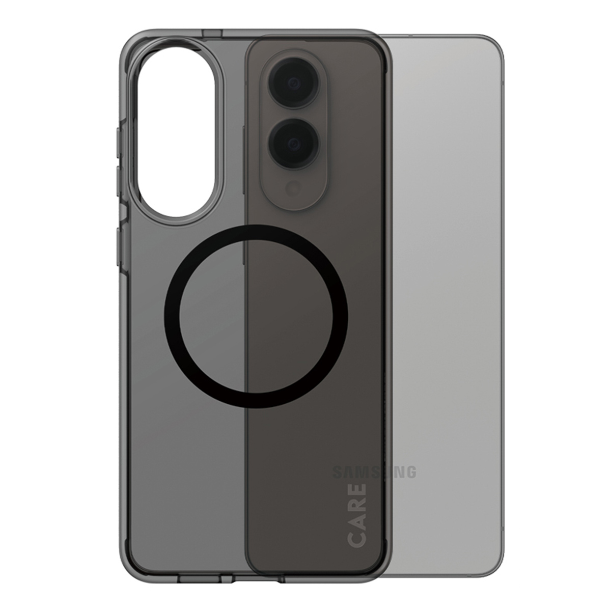 CARE by PanzerGlass Urban Combat Case für das Samsung Galaxy S25 Edge - Smoke / Black