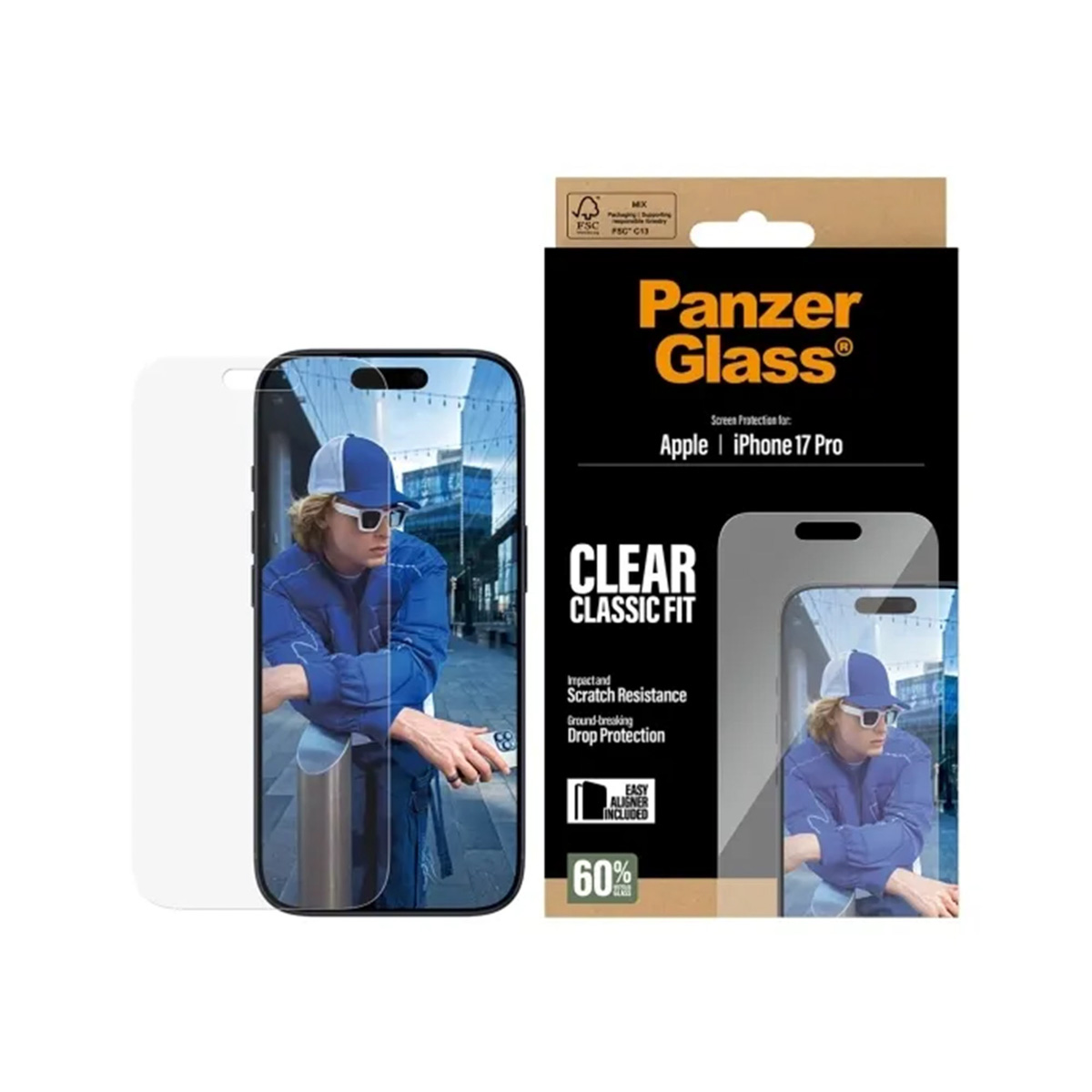 PanzerGlass Antibakterieller Screen Protector für das Apple iPhone 17 Pro Max