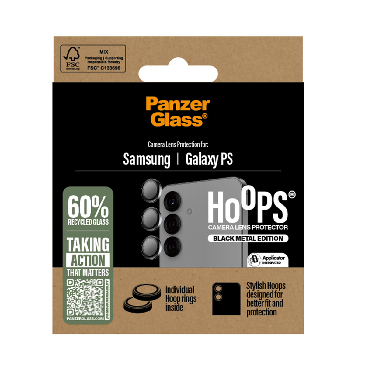 PanzerGlass Hoops Optic Rings Kameraschutz für das Samsung Galaxy S25 Edge