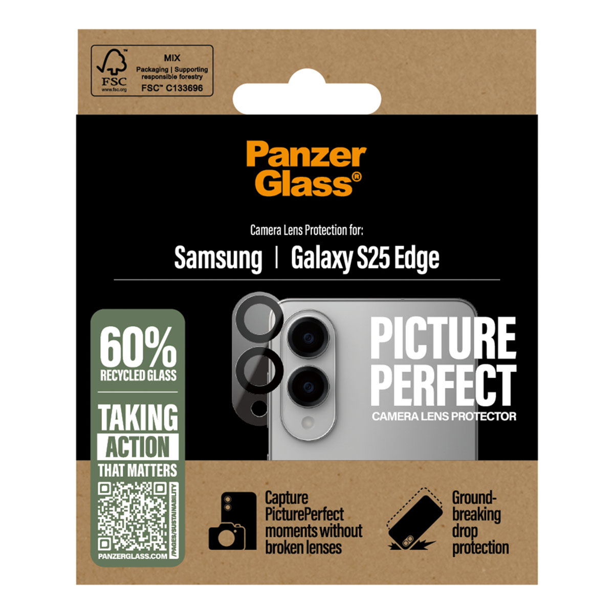 PanzerGlass PicturePerfect Kameralinsenschutz für das Samsung Galaxy S25 Edge