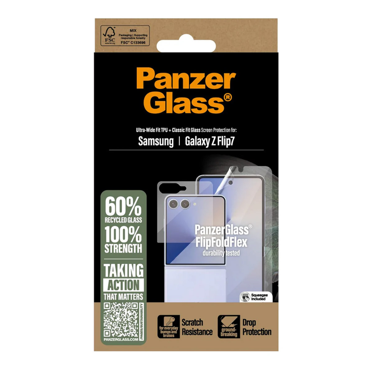 PanzerGlass Displayschutzfolie Glas & Folie für das Samsung Galaxy Z Flip 7