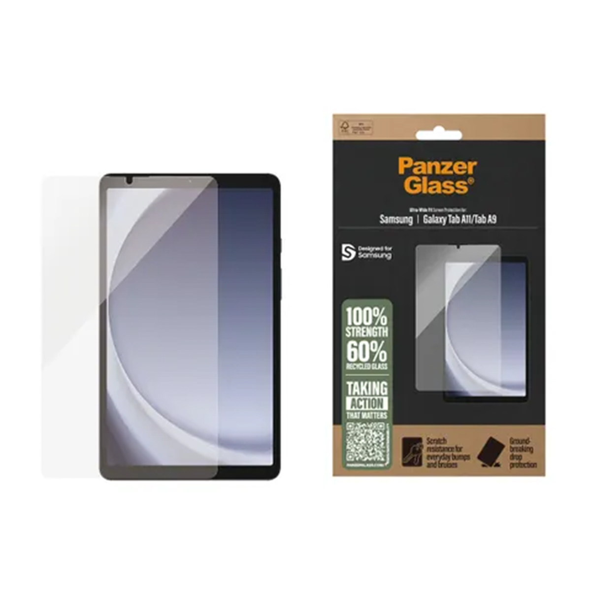 PanzerGlass Ultra Wide Fit Screen Protector für das Samsung Galaxy Tab A11 / A9 8.7 Zoll