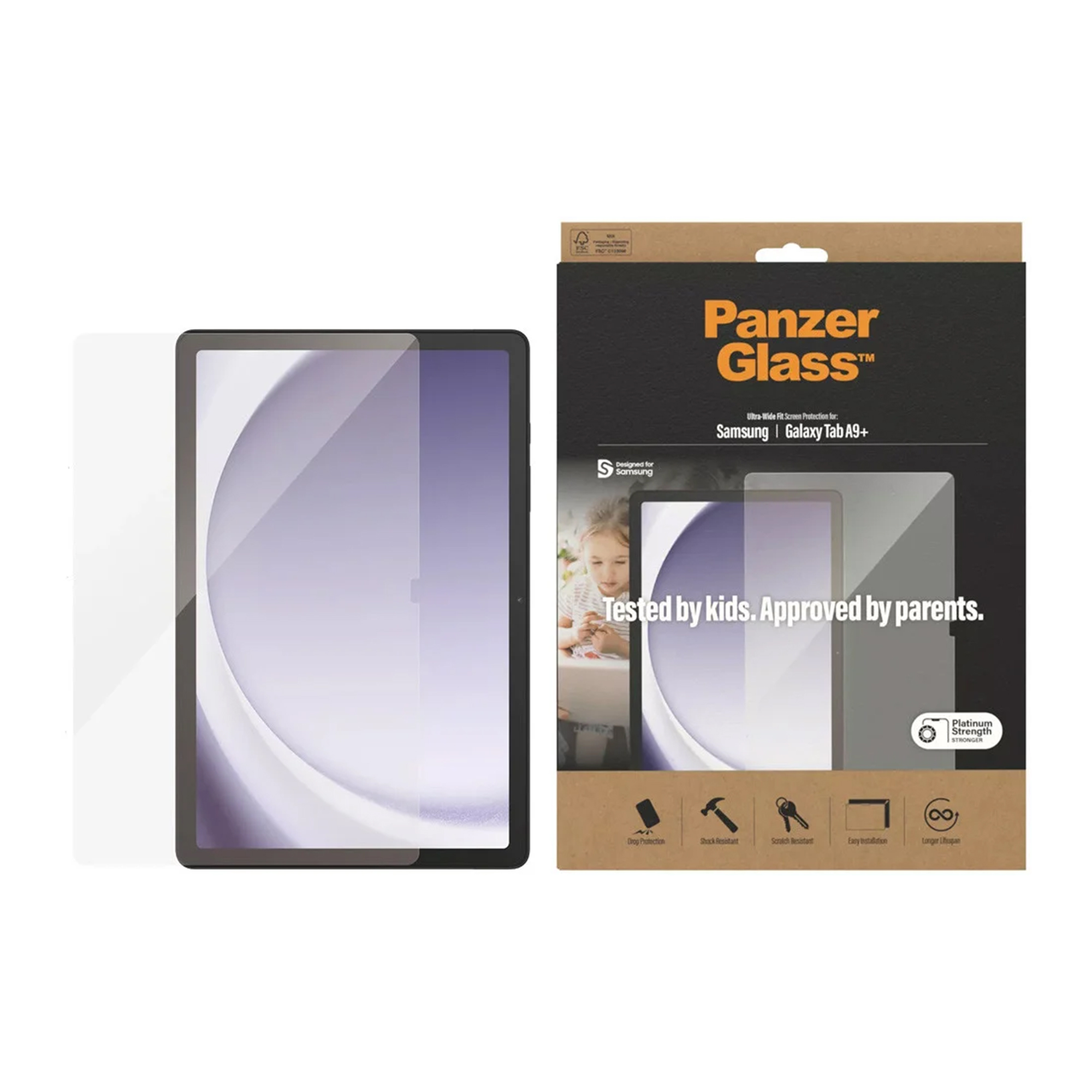 PanzerGlass Ultra Wide Fit Screen Protector für das Samsung Galaxy Tab A11 Plus / A9 Plus