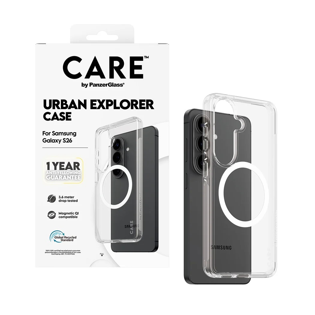 CARE by PanzerGlass Urban Combat Case für das Samsung Galaxy S26 - Weiß