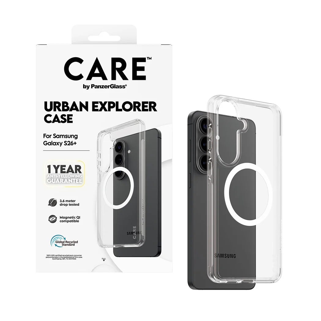 CARE by PanzerGlass Urban Combat Case für das Samsung Galaxy S26 Plus - Weiß