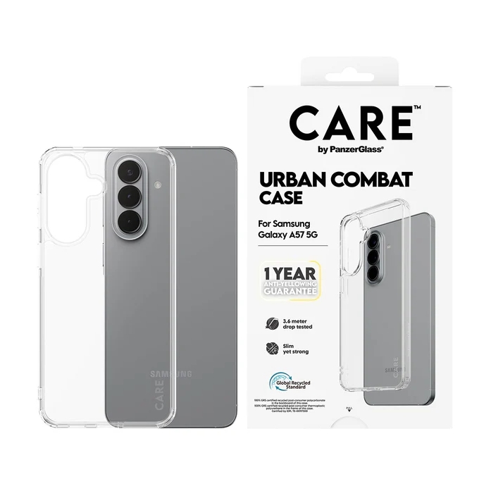 CARE by PanzerGlass Urban Combat Case für das Samsung Galaxy A57 (5G) - Transparent