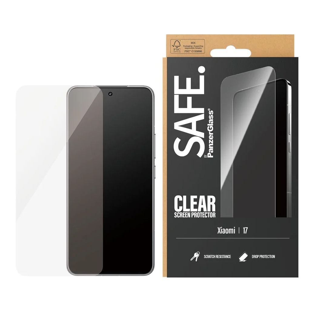 SAFE by PanzerGlass Ultra-Wide Fit Displayschutz für das Xiaomi 17
