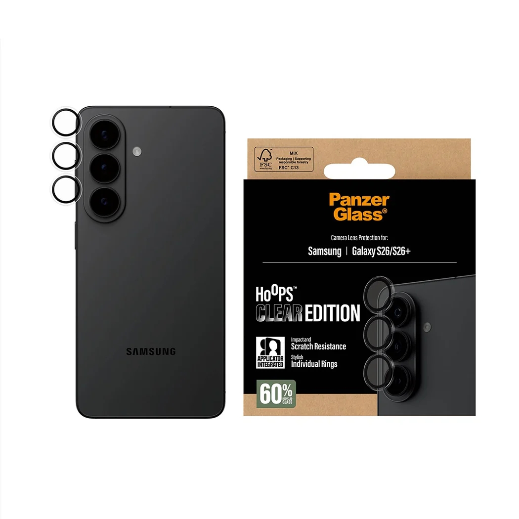 PanzerGlass Hoops Optic Rings Kameraschutz für das Samsung Galaxy S26 / S26 Plus