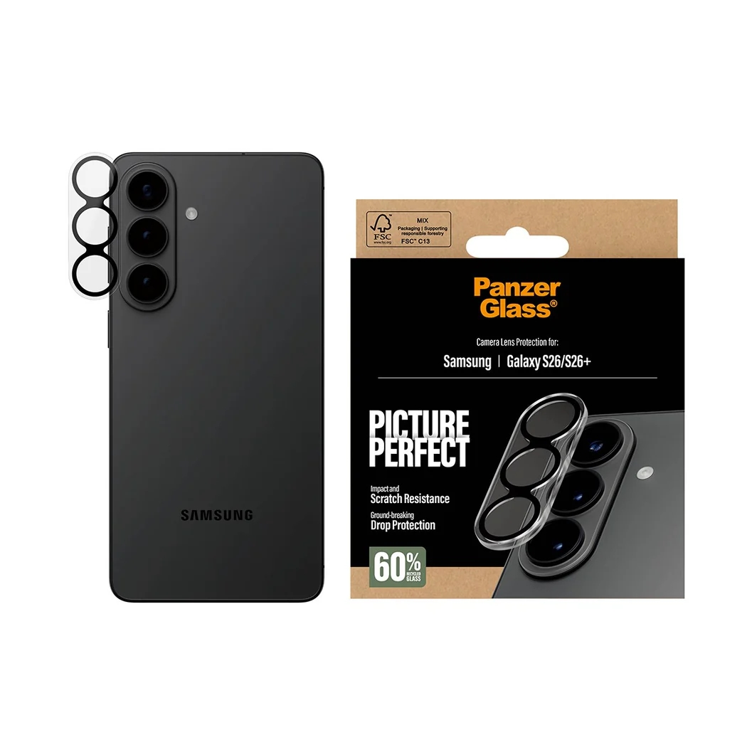 PanzerGlass PicturePerfect Kameralinsenschutz für das Samsung Galaxy S26 / S26 Plus