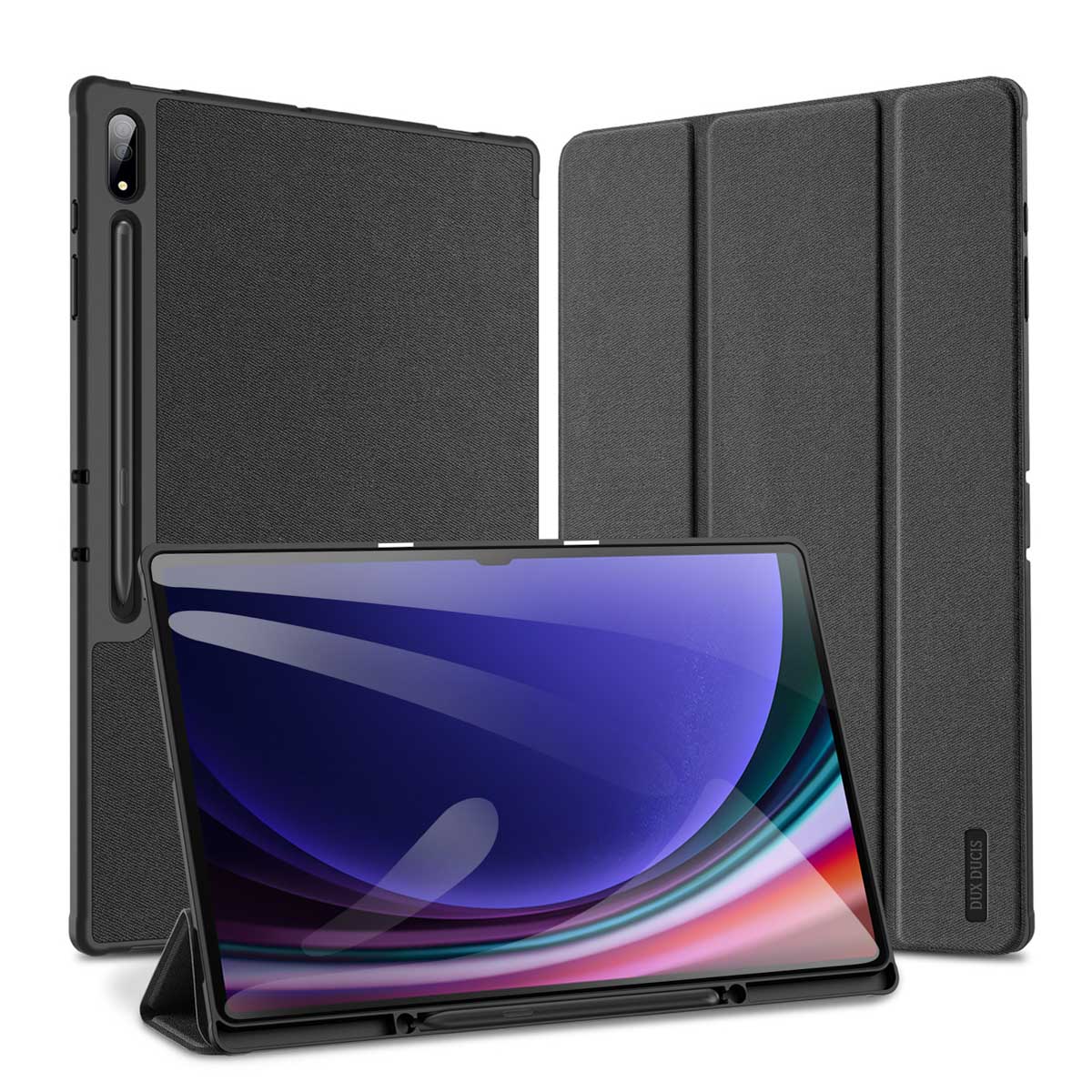 Dux Ducis Domo Foldable Tablet Case Cover with Smart Sleep Stand Samsung Galaxy Tab S8/S9 Ultra Black