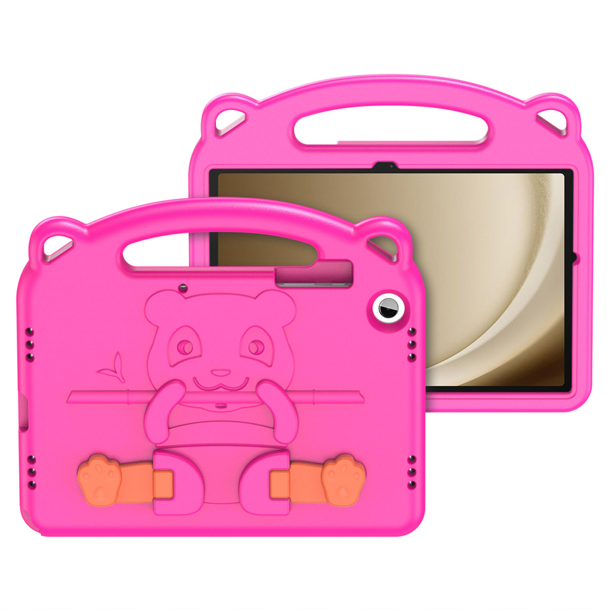 Dux Ducis Kindersichere Panda Schutzhülle mit Ständer für das Samsung Tab A9 / A7 Lite - Rosa