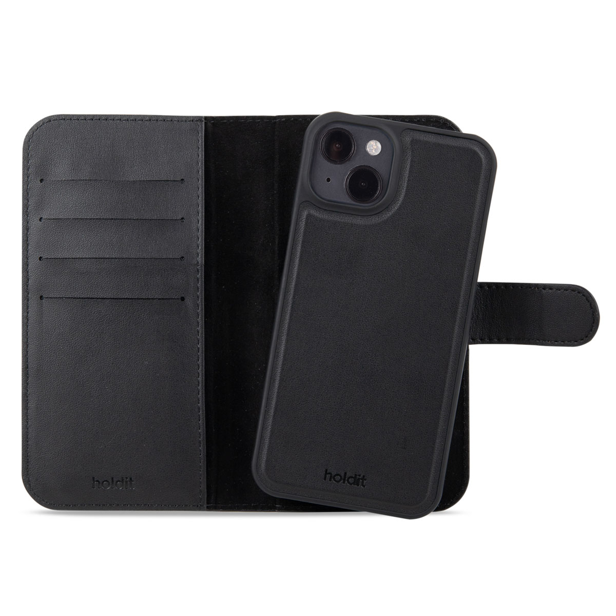 Holdit Wallet Case Magnet Plus für das Apple iPhone 15 - Schwarz