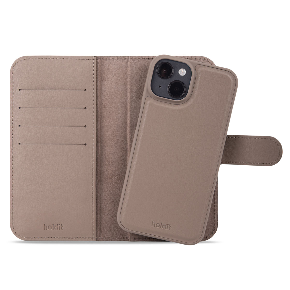 Holdit Wallet Case Magnet Plus für das Apple iPhone 15 - Mocha Brown