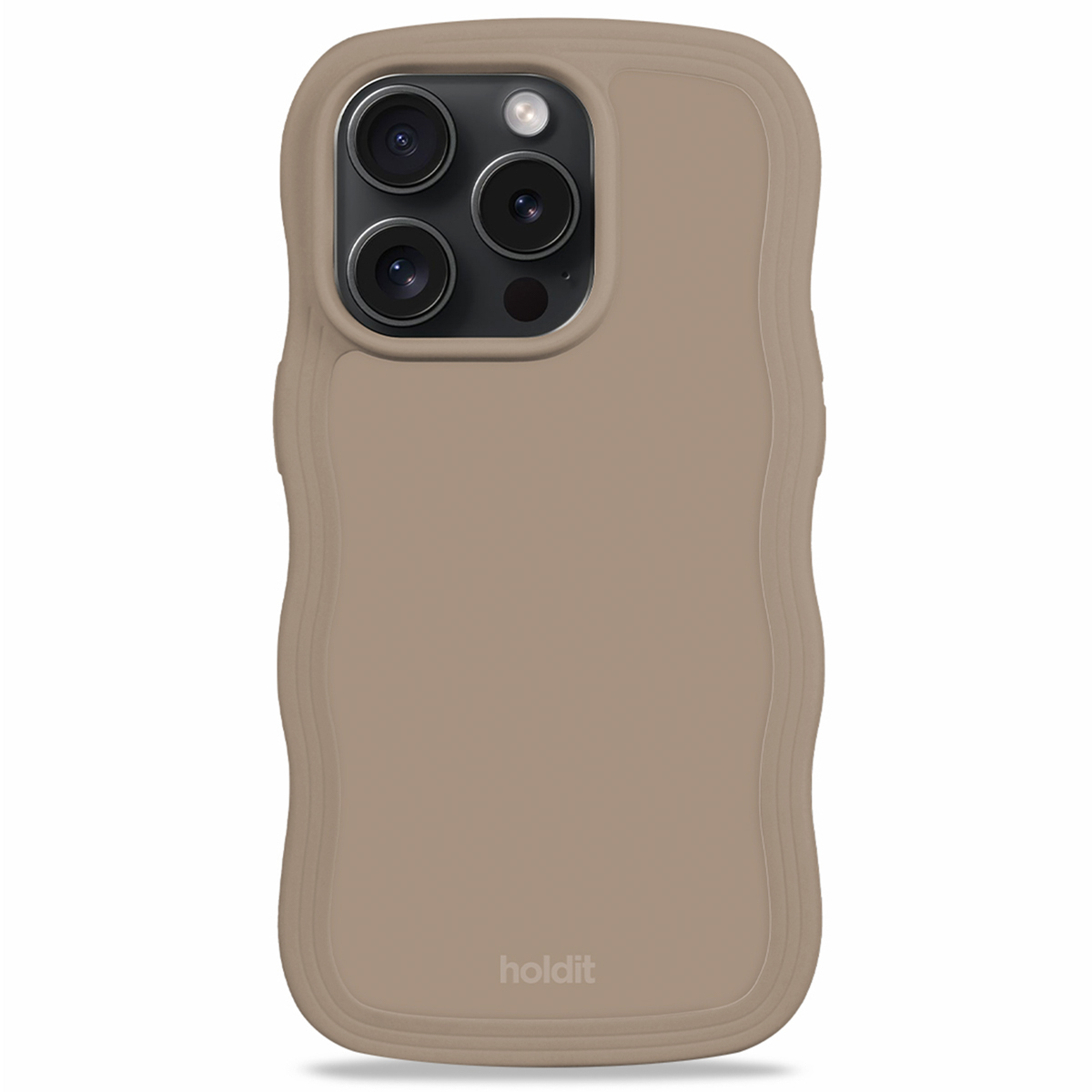 Holdit Wavy Case für das Apple iPhone 15 Pro - Mocha Brown