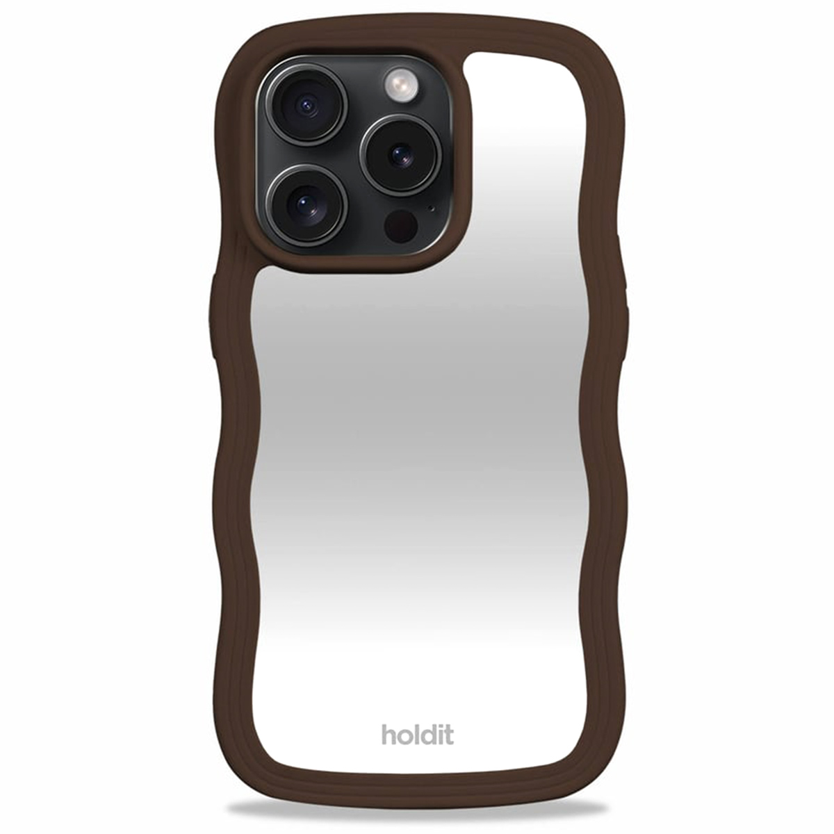 Holdit Wavy Case für das Apple iPhone 14 Pro - Chocolate Mirror