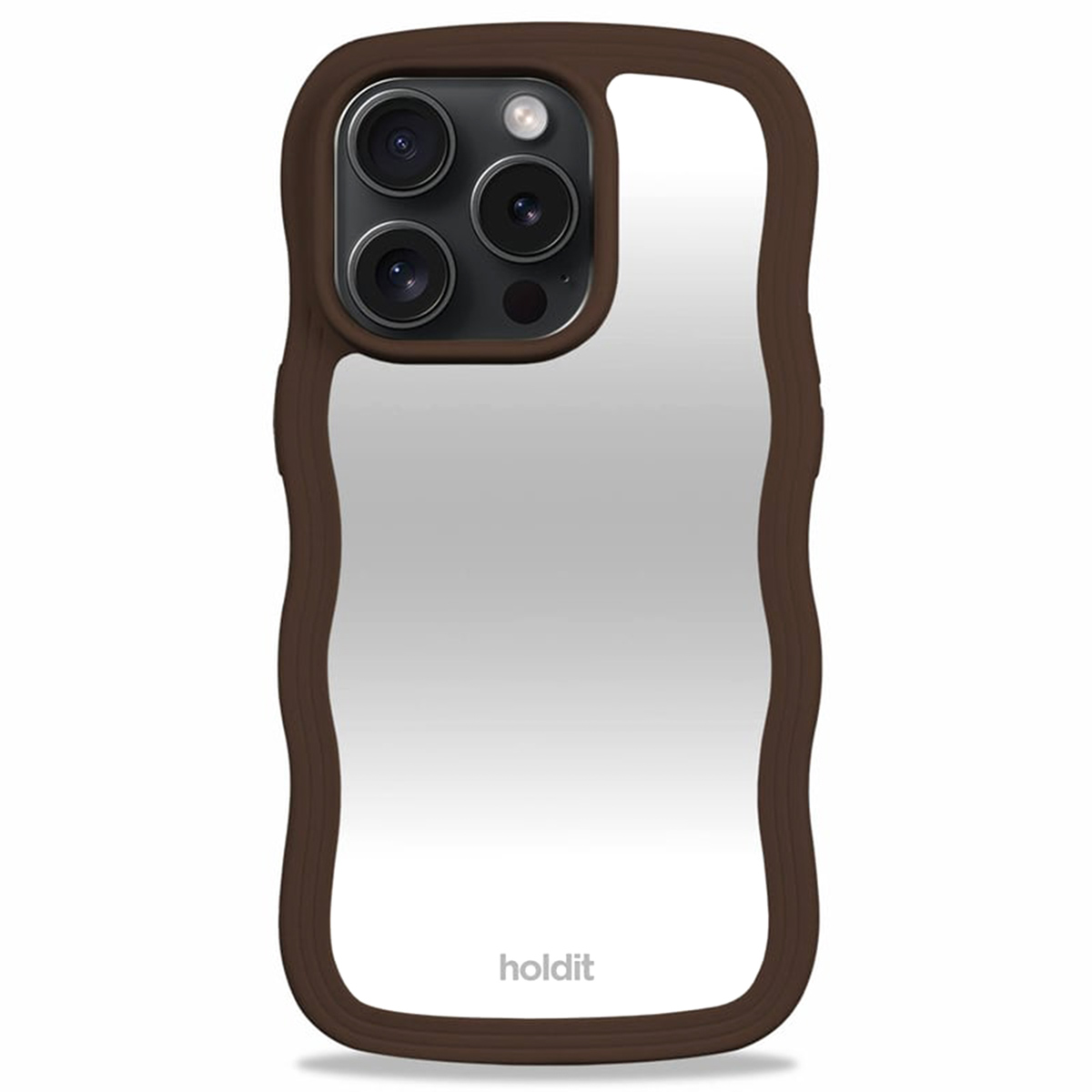 Holdit Wavy Case für das Apple iPhone 15 Pro Max - Chocolate Mirror