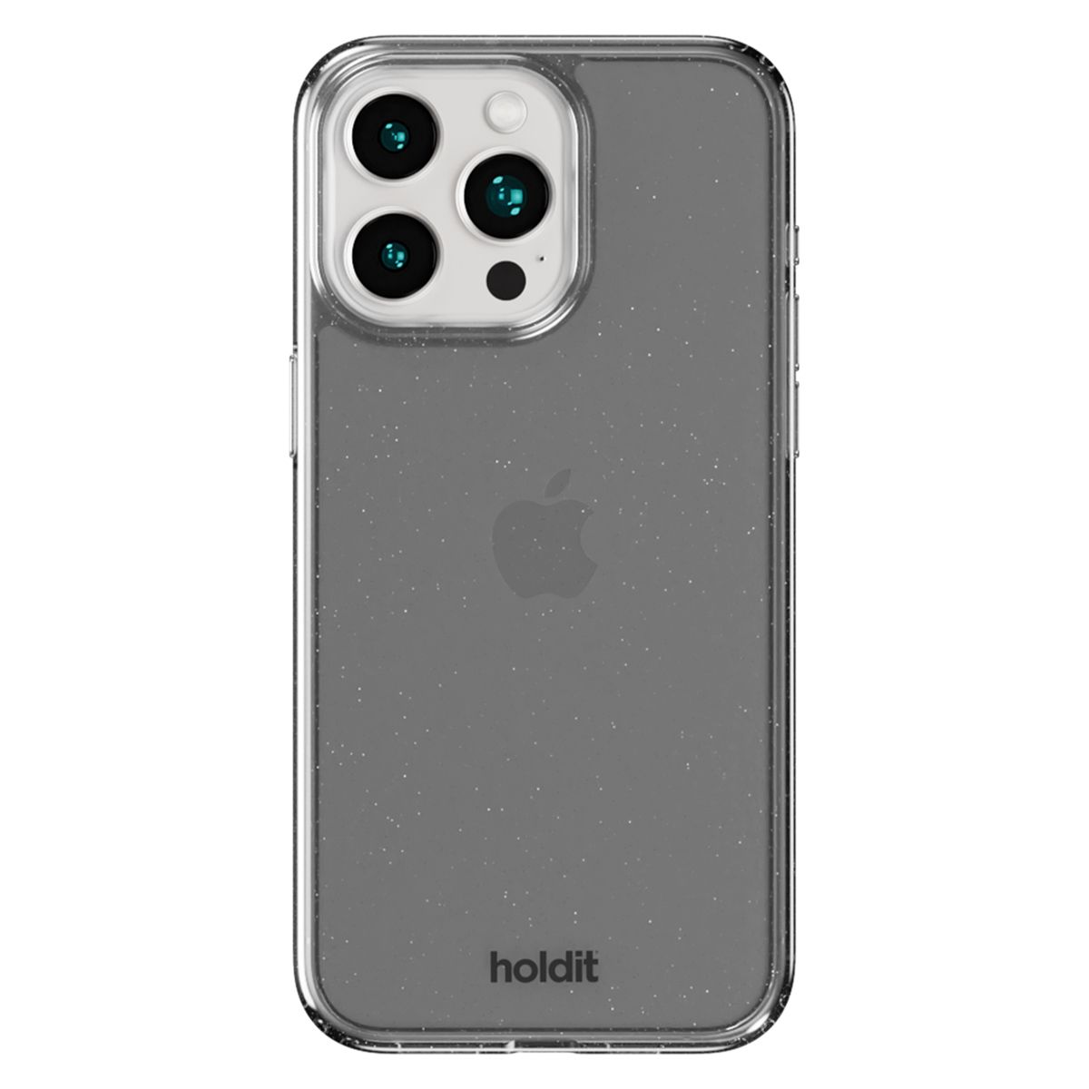Holdit Glitzer Case für das Apple iPhone 15 Pro - Schwarz