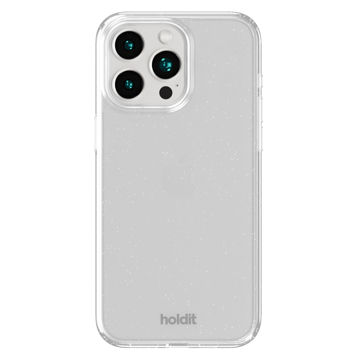 Holdit Glitzer Case für das Apple iPhone 15 Pro - Weiß