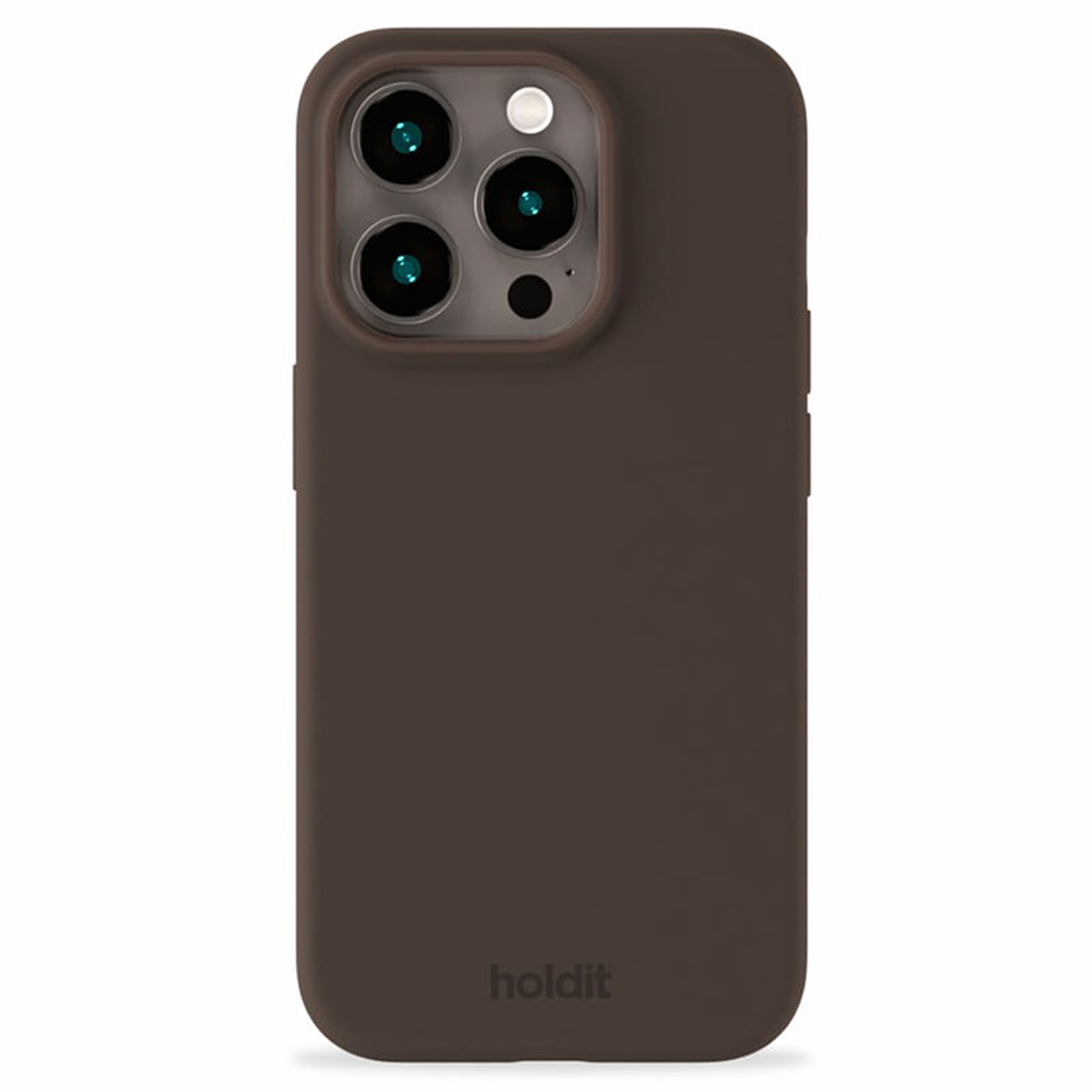Holdit Silicone Case für das Apple iPhone 15 Pro - Chocolate
