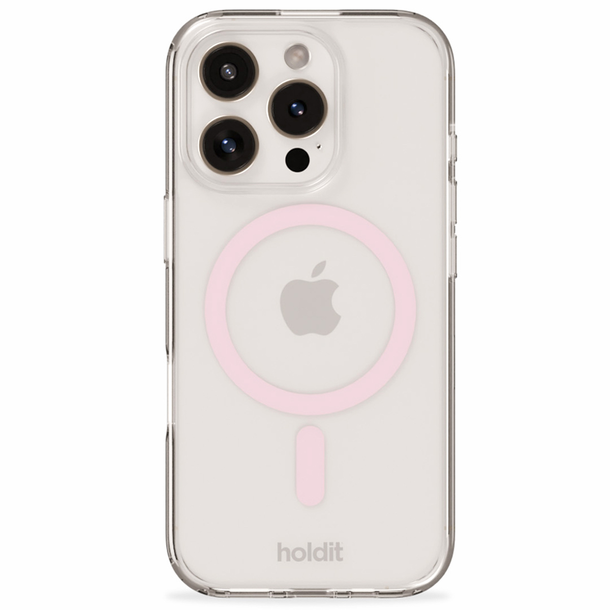 Holdit MagSafe Case für für das Apple iPhone 16 - Transparent / Pink