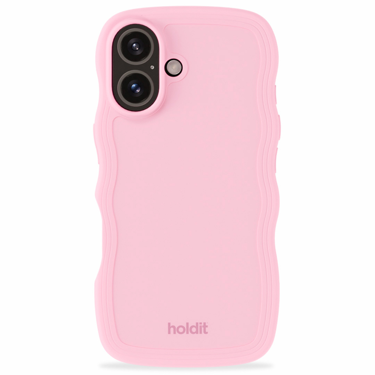 Holdit Wavy Case für das Apple iPhone 16 - Pink