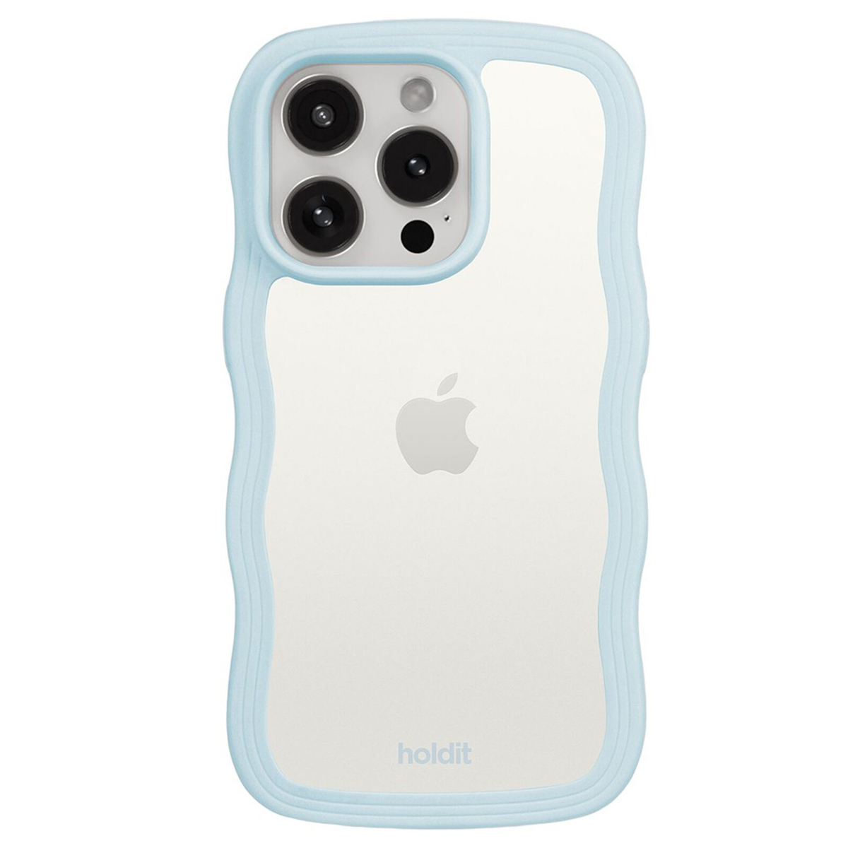 Holdit Wavy Case für das Apple iPhone 15 Pro Max - Mineral Blue