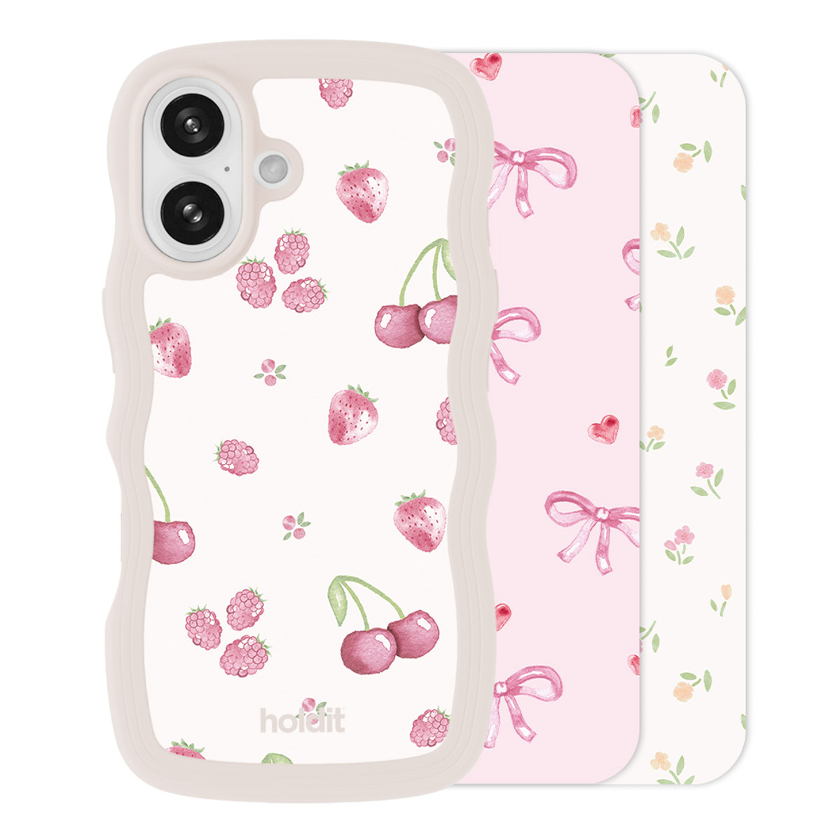 Holdit Print Pack für das Apple iPhone 16 - Pink Breeze