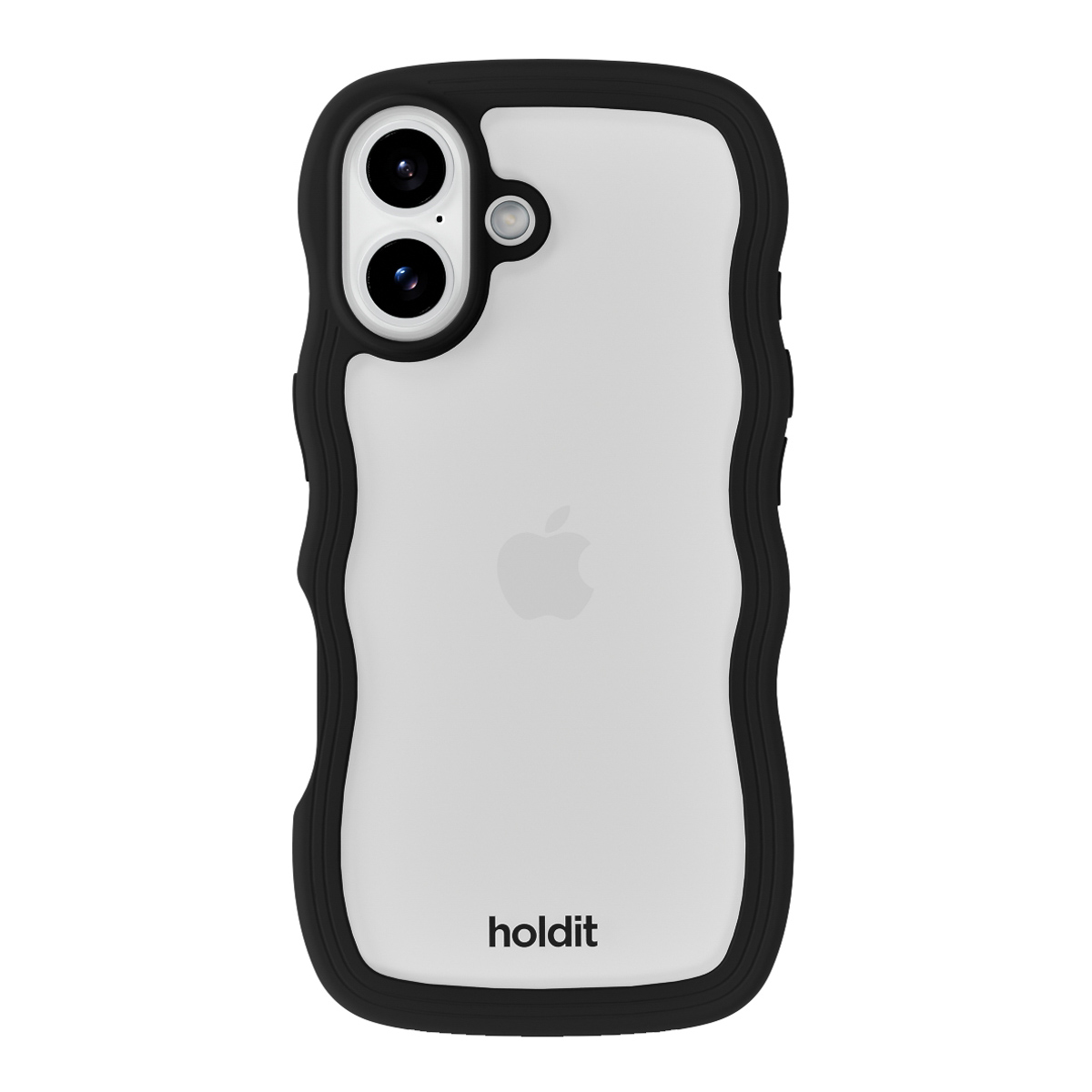 Holdit Wavy Case für das Apple iPhone 17 - Black / Transparent