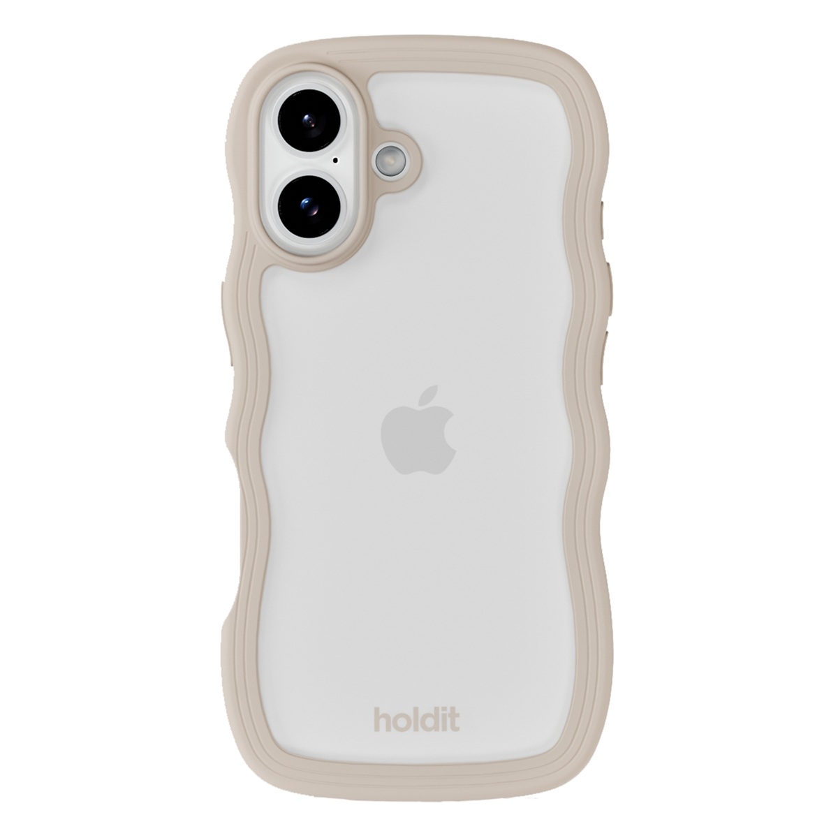 Holdit Wavy Case für das Apple iPhone 17 - Transparent / Light Beige
