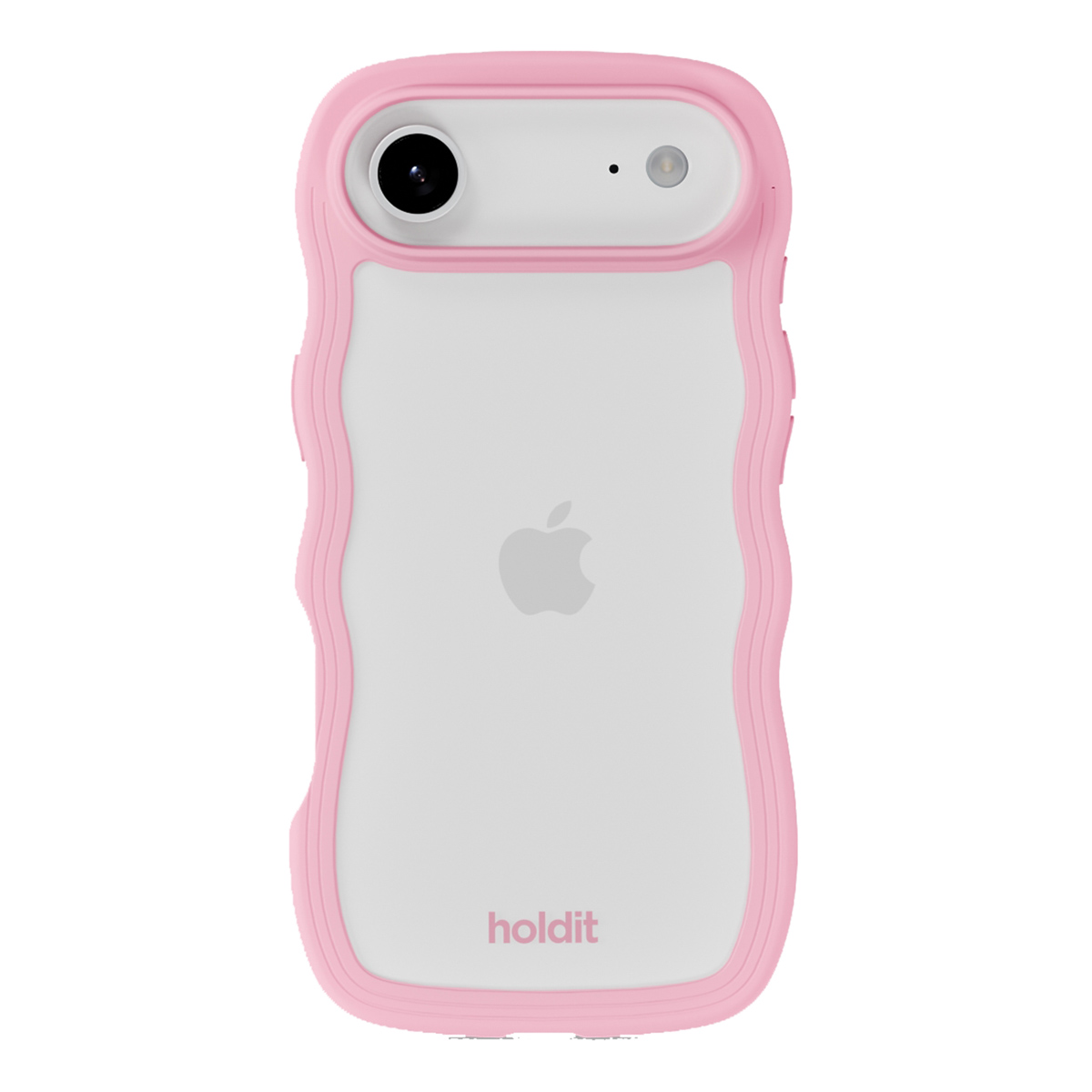Holdit Wavy Case für das Apple iPhone Air - Transparent / Pink