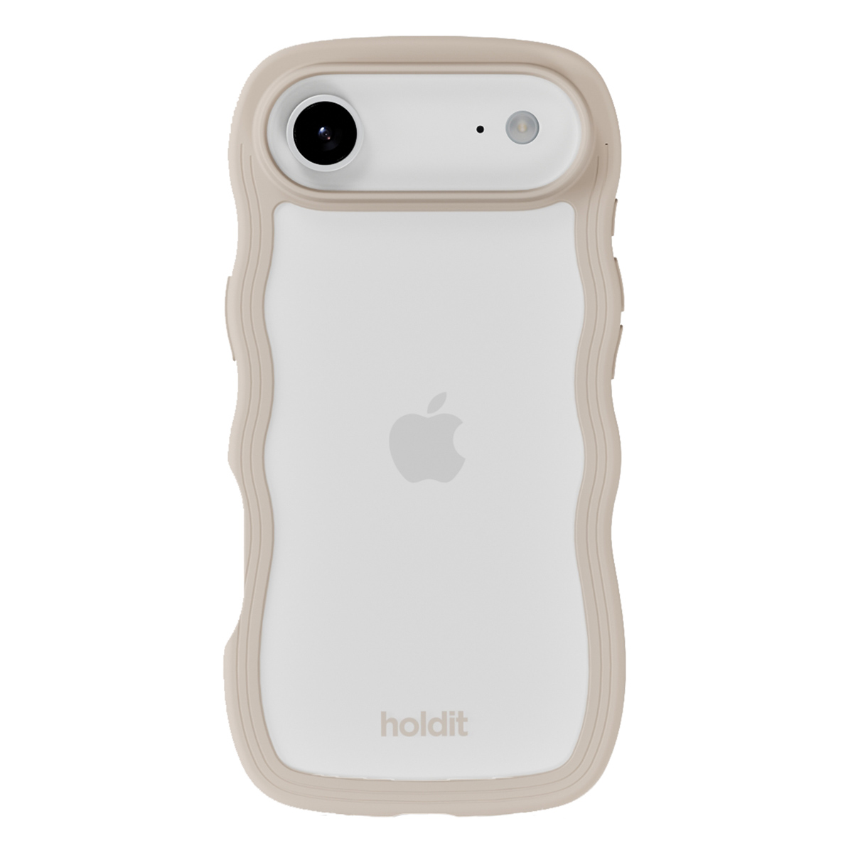 Holdit Wavy Case für das Apple iPhone Air - Transparent / Light Beige