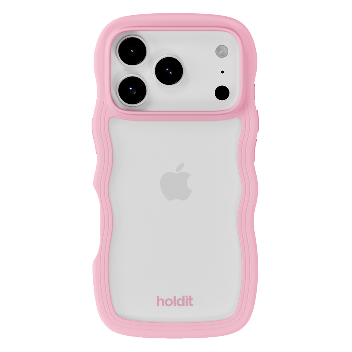Holdit Wavy Case für das Apple iPhone 17 Pro Max - Transparent / Pink