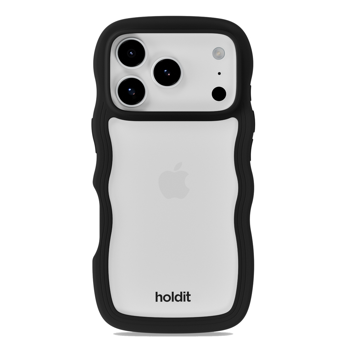 Holdit Wavy Case für das Apple iPhone 17 Pro Max - Black / Transparent