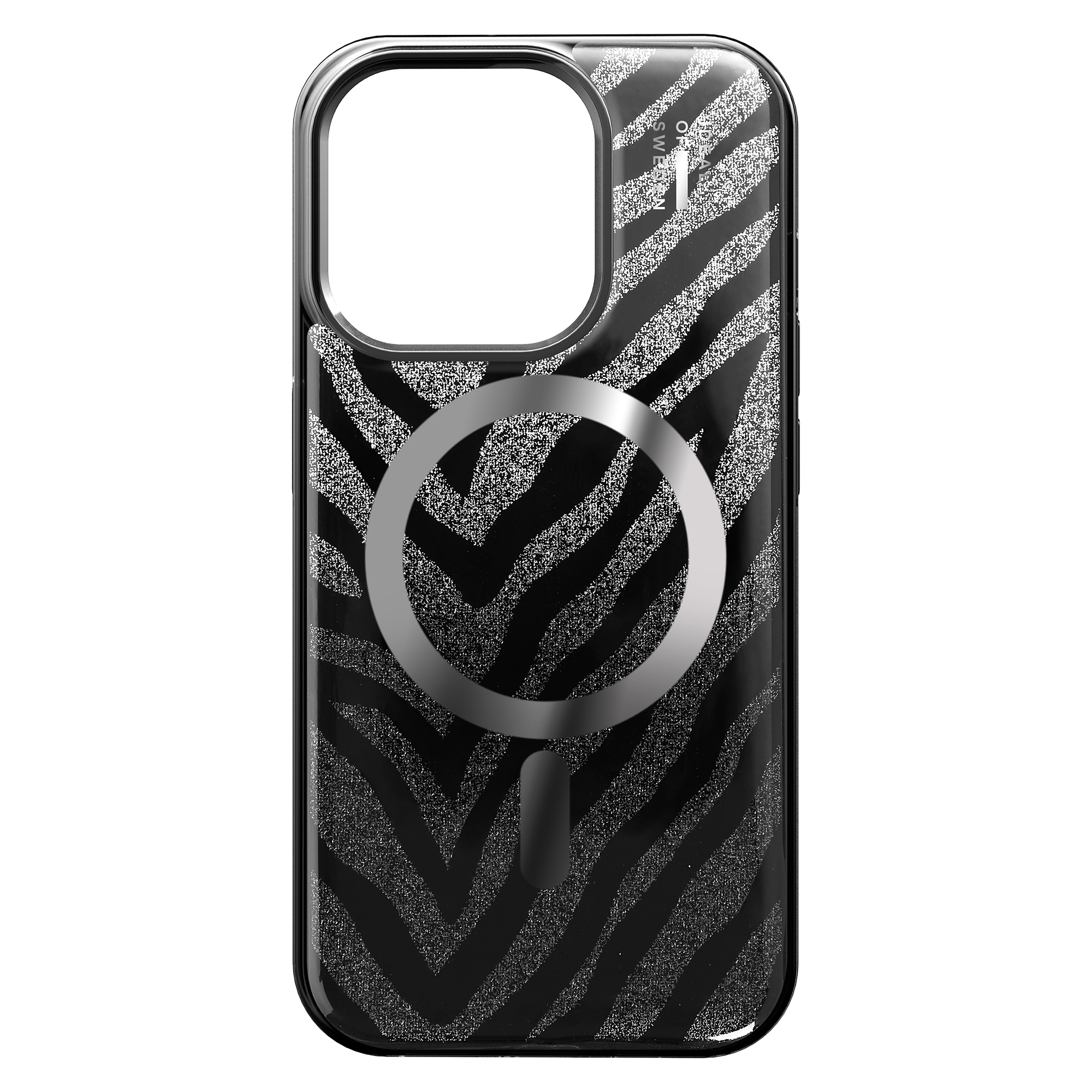 iDeal of Sweden Transparente MagSafe-Hülle Limited für das Apple iPhone 15 Pro - Zebra Mystique